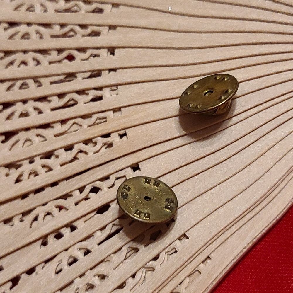 2 pin backs vintage for sale replacement parts